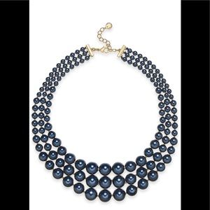 Charter Club Three-Row Collar Necklace 18” +2